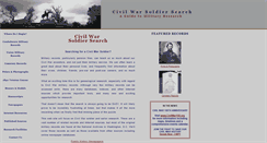 Desktop Screenshot of civilwarsoldiersearch.com