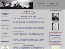 Tablet Screenshot of civilwarsoldiersearch.com